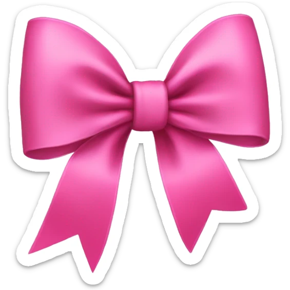 Pink bow sticker