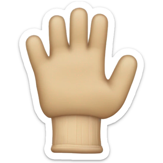Kuschelige Ohrenwärmer in beige braun mit beigen Handschuhen die rund sind um die ganzen Finger und den Daumen kuschelig  sticker