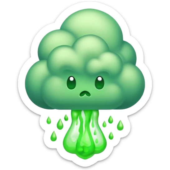 poisonous gas, isometric sticker