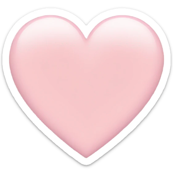 Light pink heart sticker