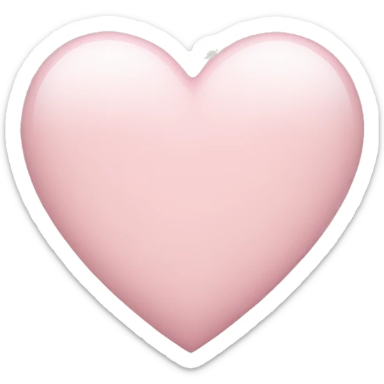 light pink heart  sticker