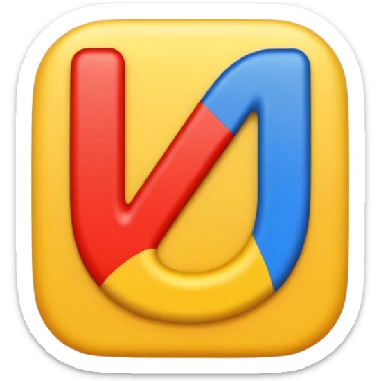 the word BLOG in bright primary colors, traditional emoji style, bold rounded letters sticker