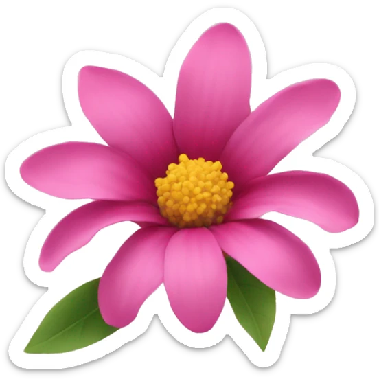 Pink flower sticker