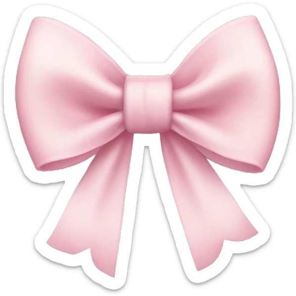 light pink bow sticker