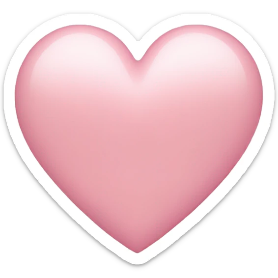 light pink heart sticker