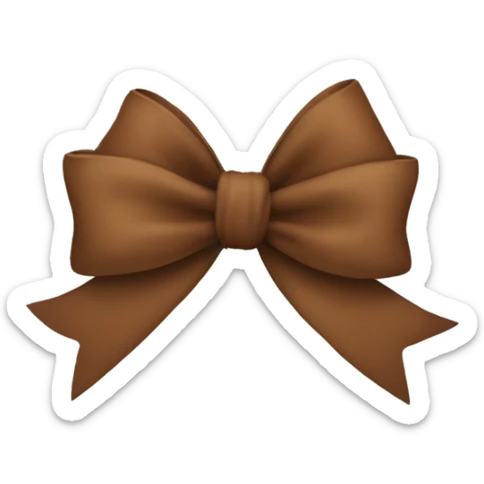brown bow sticker