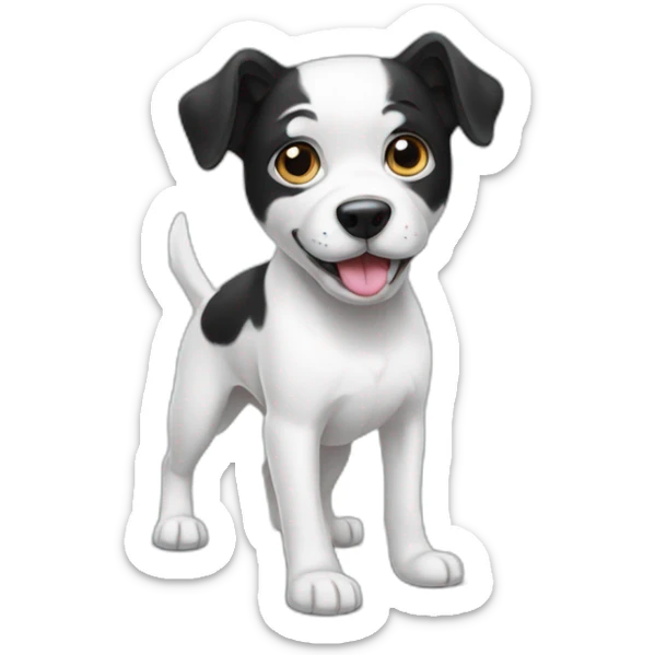Black White Dog sticker