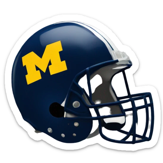 University of Michigan football helmet in a dump  sticker