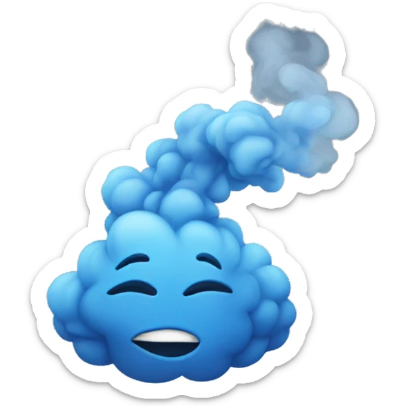 Blue smoke  sticker