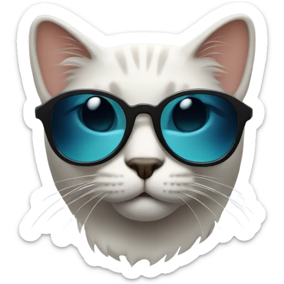 Cat with sunglasses sticker