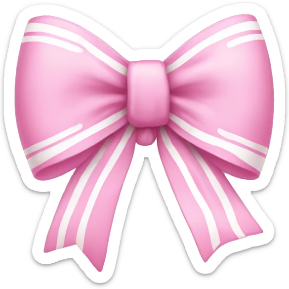 Pink bow with white details  sticker