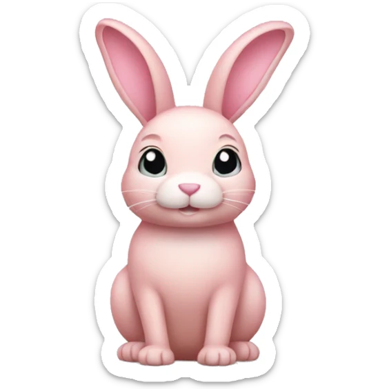light pink bunny sticker