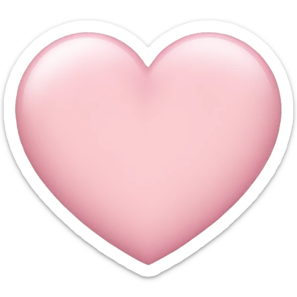Light pink heart sticker