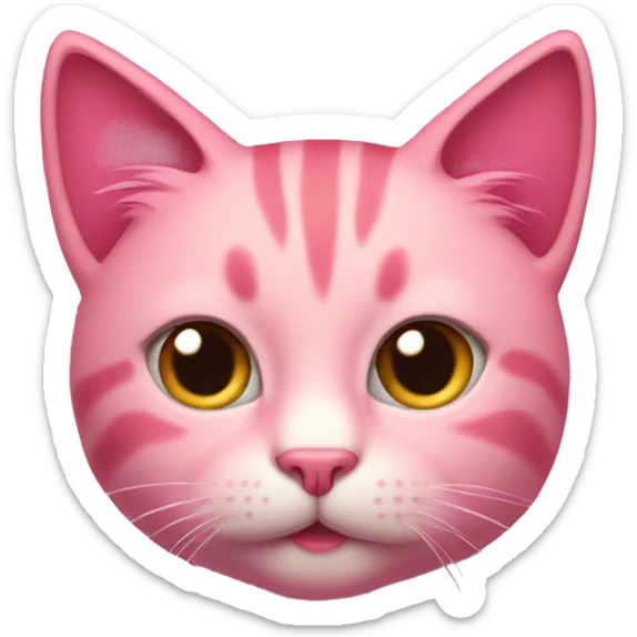 Pink cat sticker