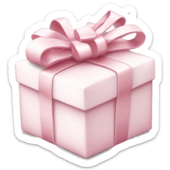 Light pink Christmas gifts under a white Christmas tree  sticker