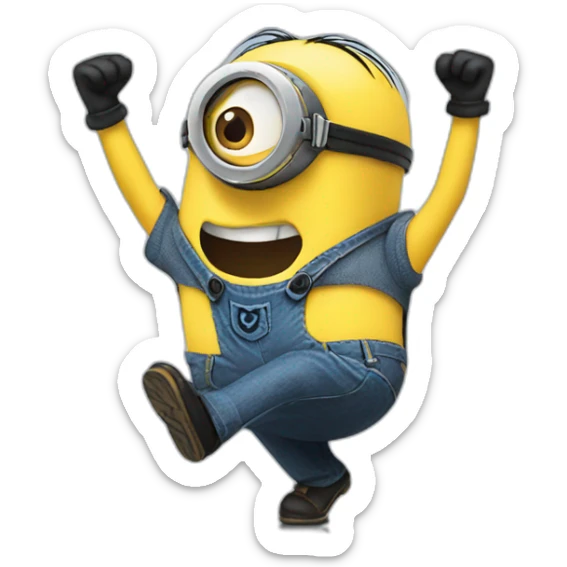 Minion dancing sticker