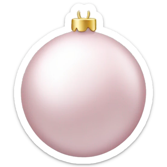 pale pink christmas bauble sticker