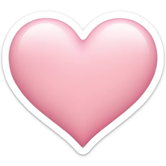 Light pink heart sticker