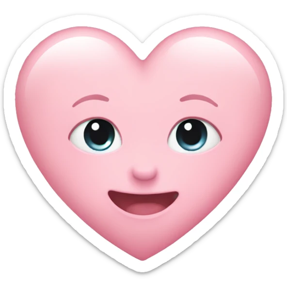 Baby pink heart sticker