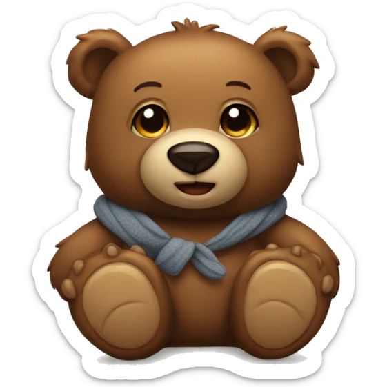Bear with teddy-bear sticker