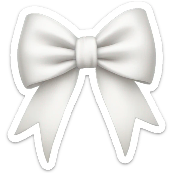 White bow  sticker