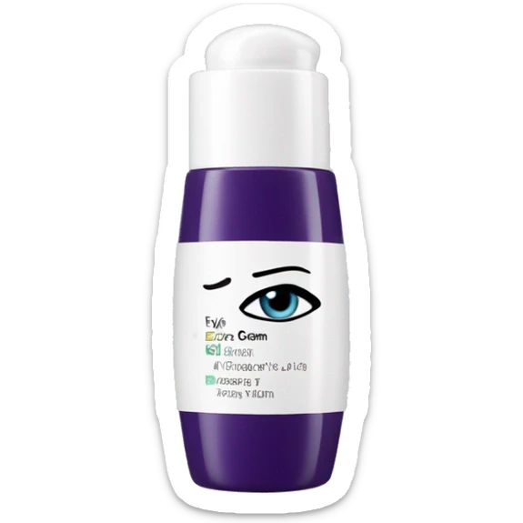 eye cream bottle with label sticker
