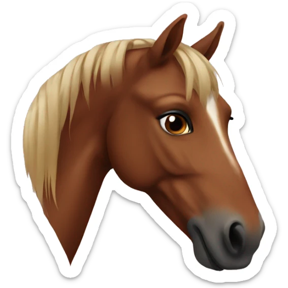 brown horse sticker