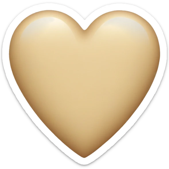 Beige heart sticker