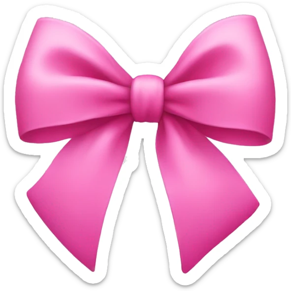 Pink bow sticker