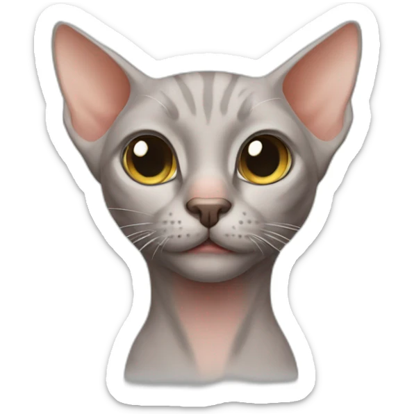 Hairless cat sticker
