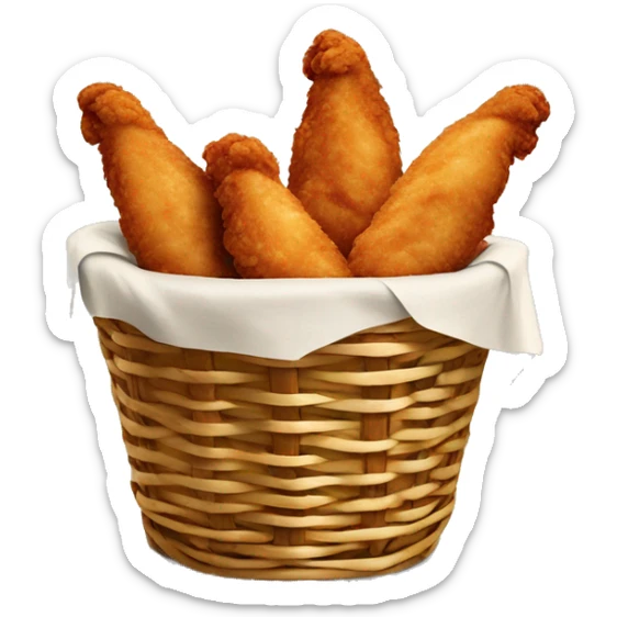 Canes chicken tenders in a basket with sauce on the side sticker