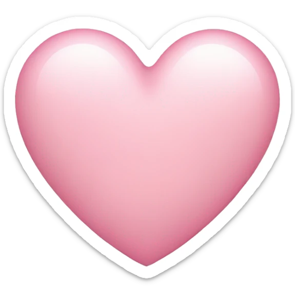 Light pink heart sticker