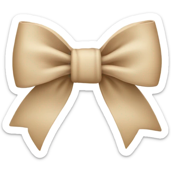 Beige bow sticker