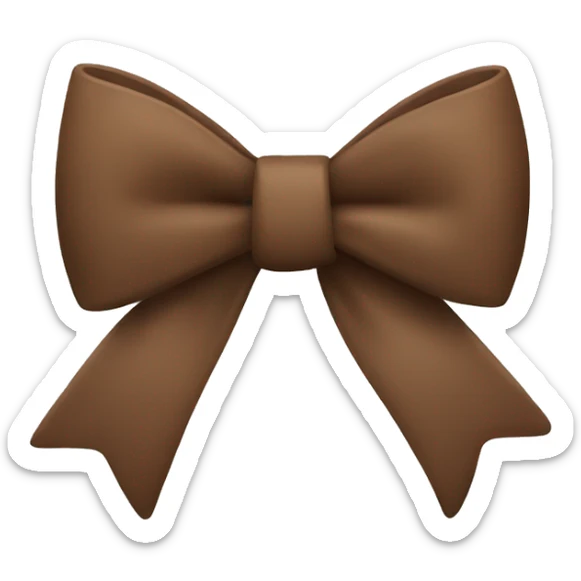 Brown bow sticker