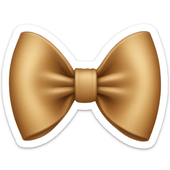 Light Brown bow  sticker