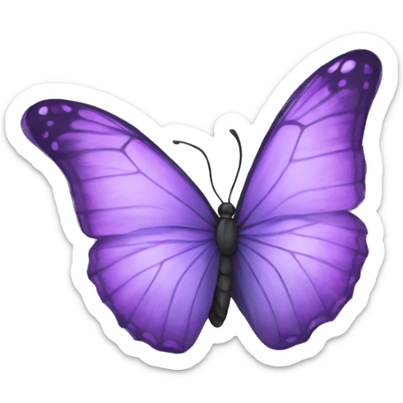 Purple butterfly sticker