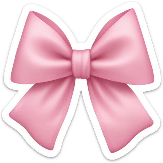 light pink bow on light pink bow sticker