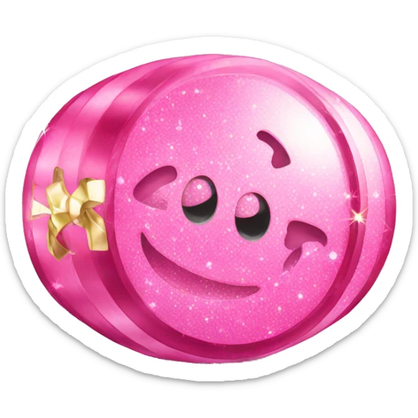 Pink sparkling money sticker