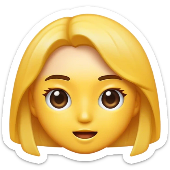 Cinematic Realistic K-pop Pop Culture Emoji, depicted with a modern, stylish portrayal capturing the essence of the K-pop phenomenon rendered with sleek textures and dynamic, vivid lighting. sticker