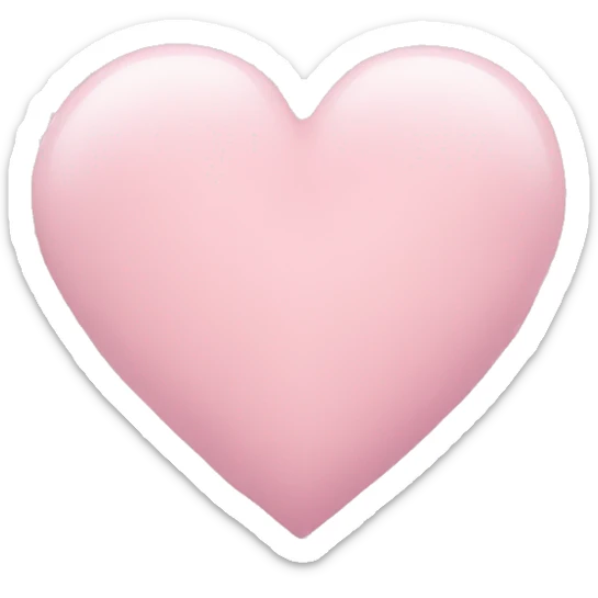 Light pink heart sticker