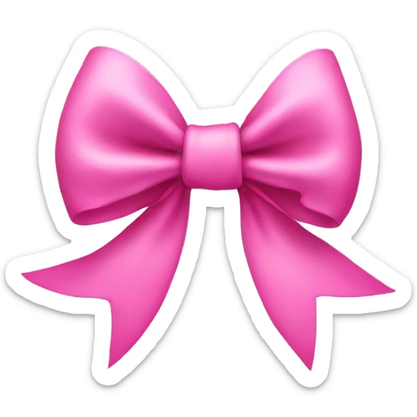 Pink bow sticker