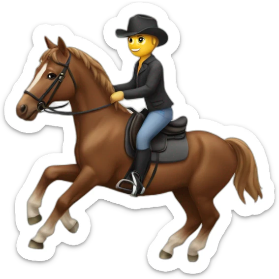 A horse riding sticker