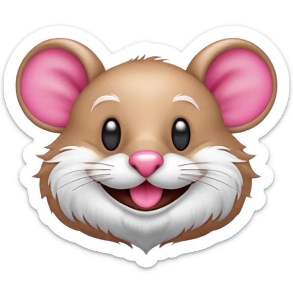 Crea una imagen de un ratón 🐭como ese riéndose como aquí 🤣 donde aparezcan las lágrimas de risa. sticker