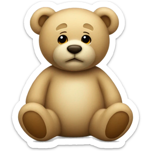 Beige teddy bear  sticker