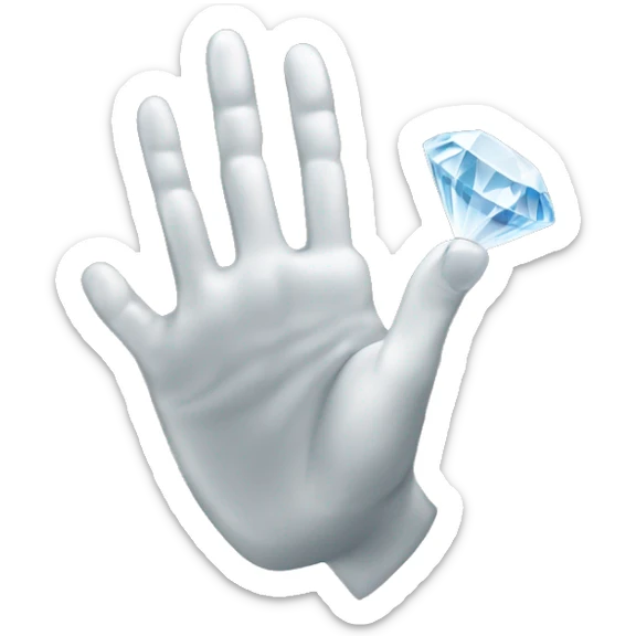 fingers with diamond ring sticker
