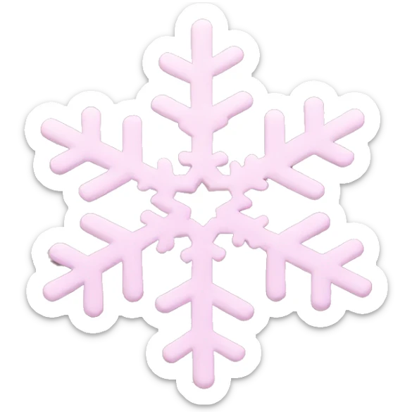 pastel pink snowflake   sticker