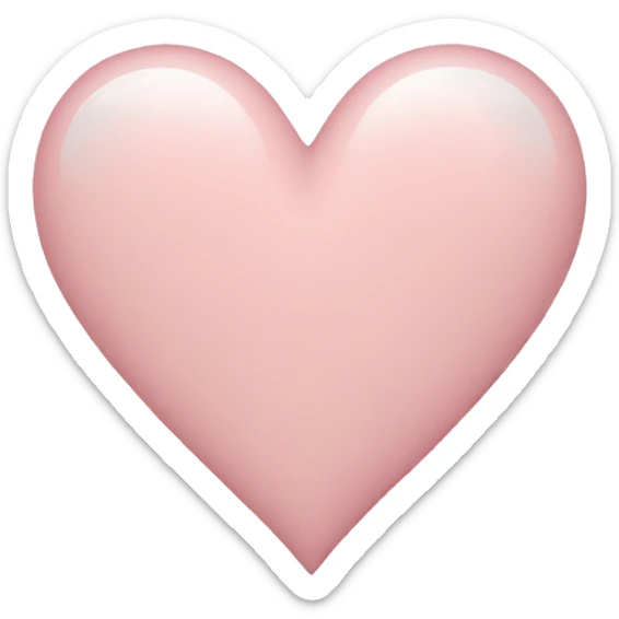 Pale pink heart sticker