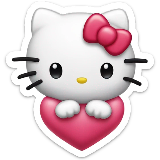 hello kitty heart sticker