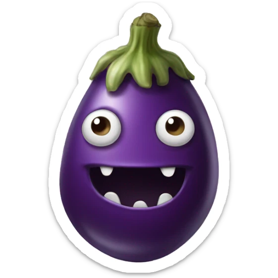 Eggplant monster  sticker