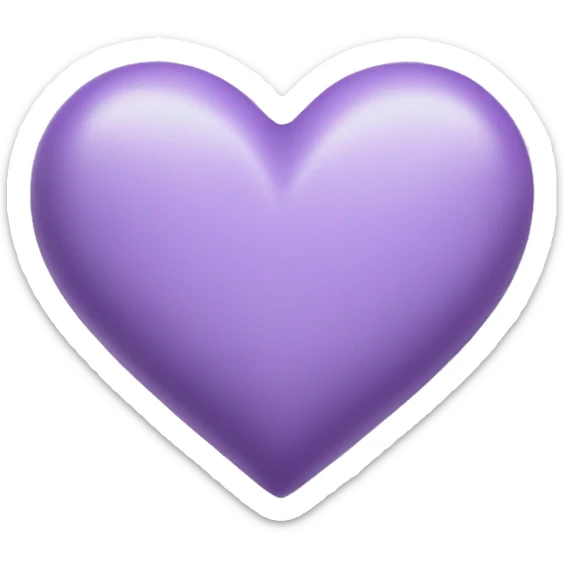 Lilac heart sticker
